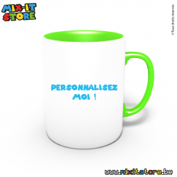 Mug vert personnalisé