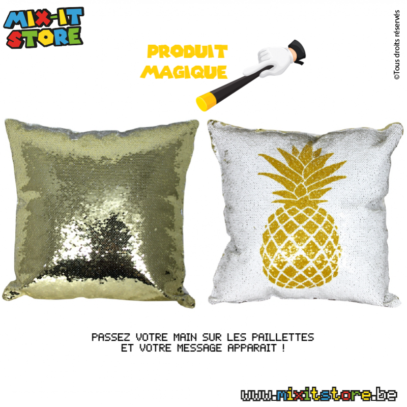 Vous sera à jamais mon toujours Mignon Sequin révéler Magic Housse de coussin
